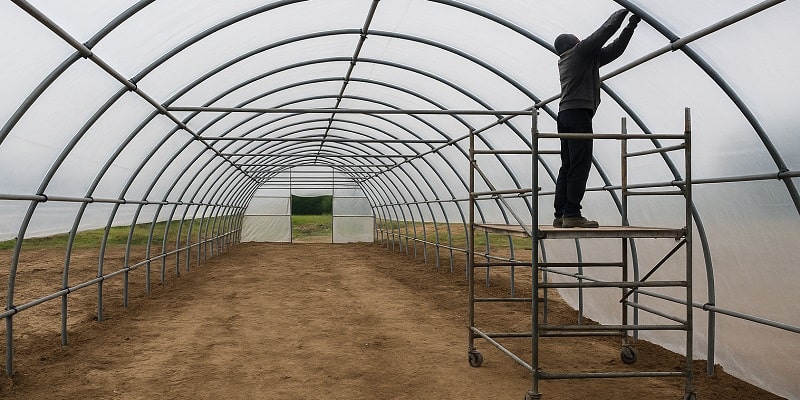 ساخت گلخانه با لوله‌‌های فولادی؛ از طراحی تا اجرا