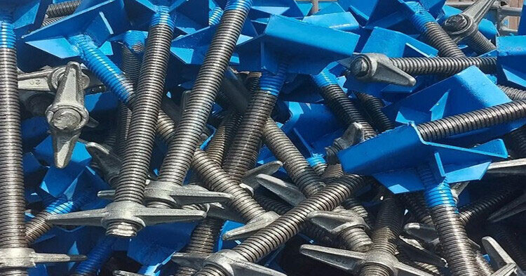 مصرف میلگرد ساده برای بولت قالب بندی و سر جک